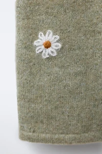 DAISY EMBROIDERED LONG OVERALLS