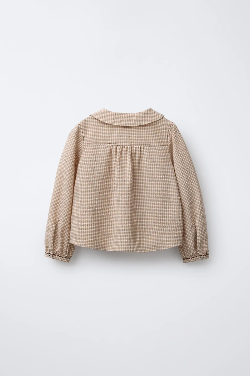 EMBROIDERED PETER PAN COLLAR SHIRT BENSIMON ® X ZARA