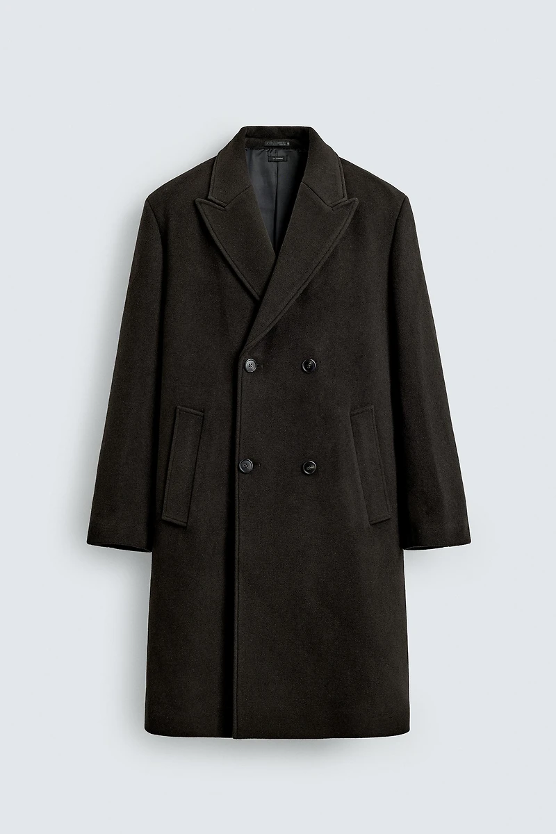 DOUBLE-BREASTED WOOL COAT