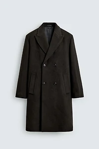 DOUBLE-BREASTED WOOL COAT
