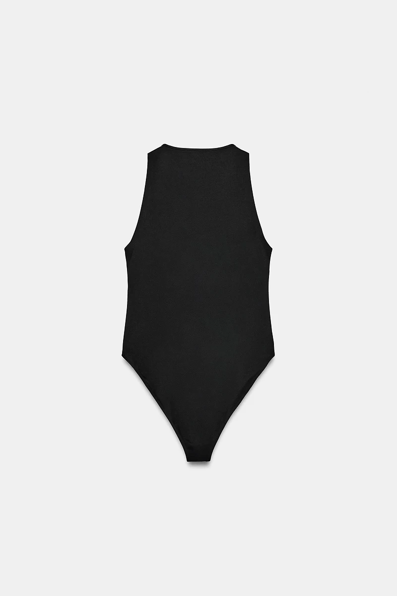 POLYAMIDE HALTER BODYSUIT
