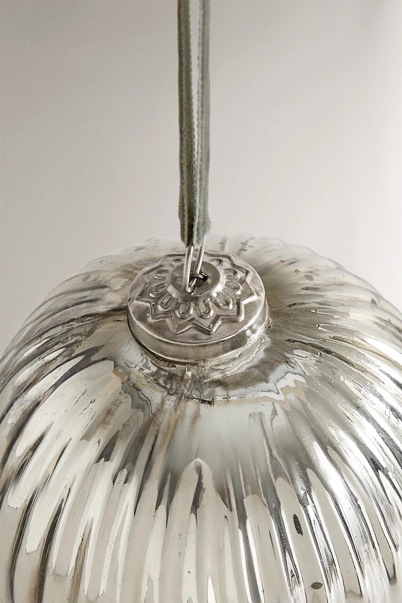 STRIPED BALL CHRISTMAS TREE ORNAMENT