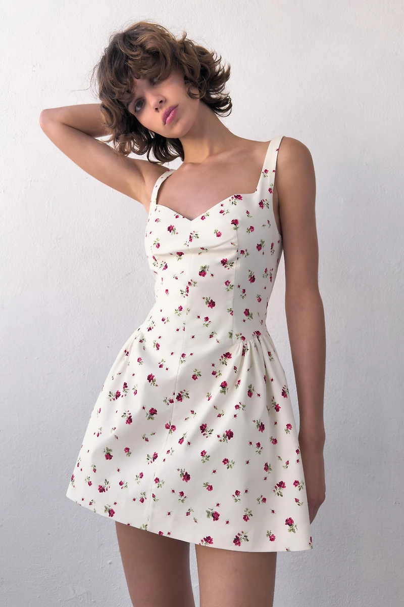 FLORAL PRINT VOLUME DRESS