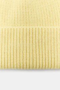 BONNET BEANIE EN MAILLE CANNELÉE