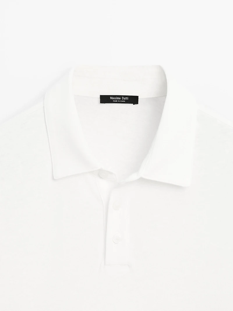 Polo manches courtes lin