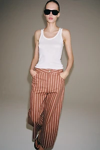 PANTALON COURT À RAYURES ZW COLLECTION