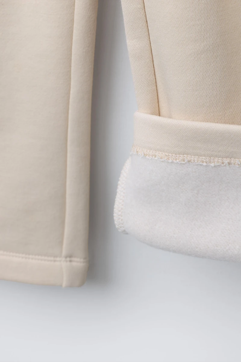 WIDE LEG FLEECE PANTS