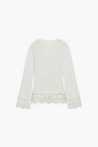 GUIPURE COMBINATION T-SHIRT