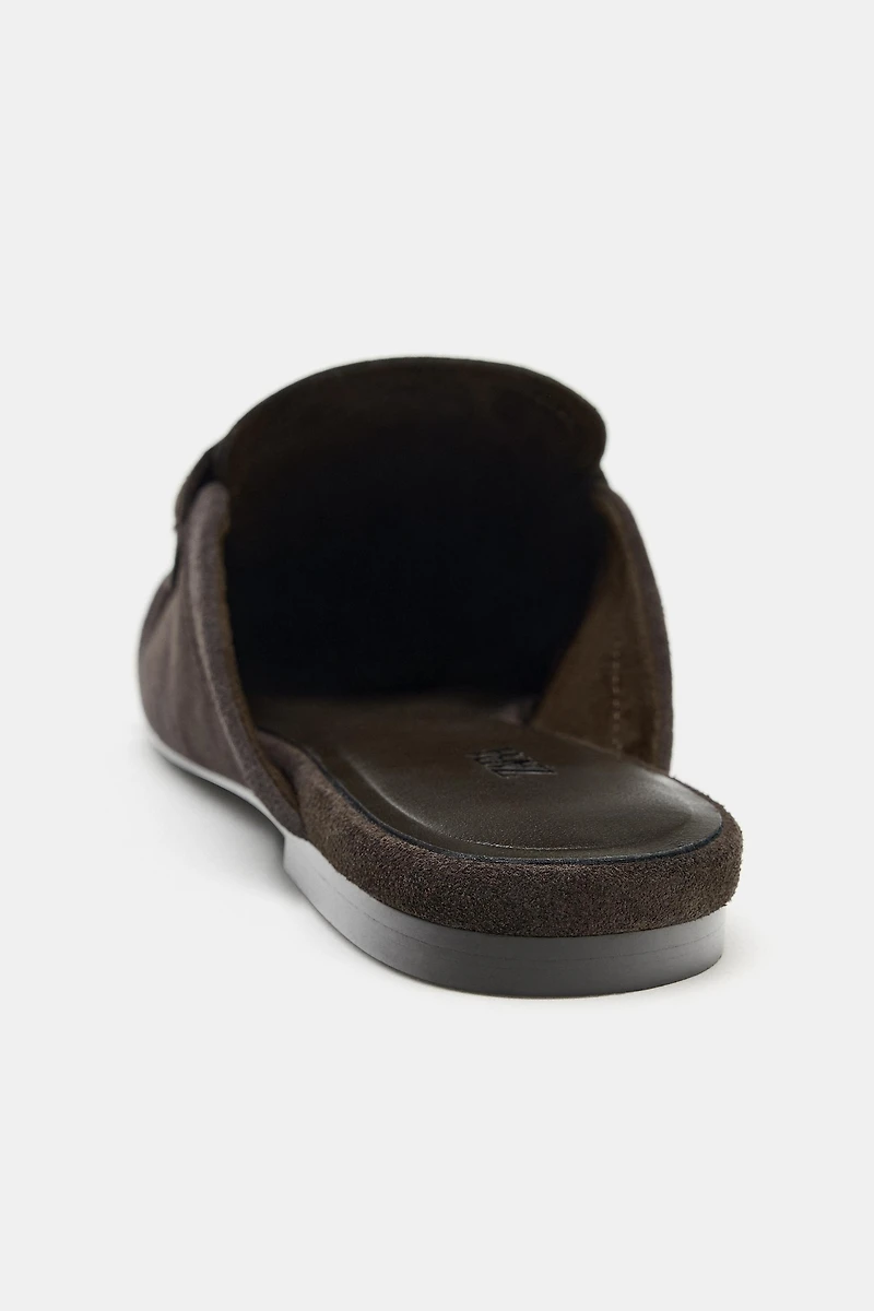 LEATHER MULE LOAFERS