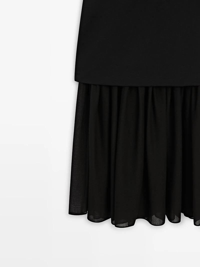 Robe midi deux pièces semi-transparente