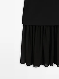 Robe midi deux pièces semi-transparente