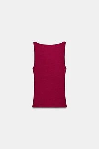 MINIMAL SLEEVELESS T-SHIRT