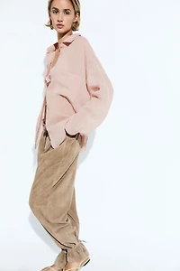 Flowing ramie pocket shirt
