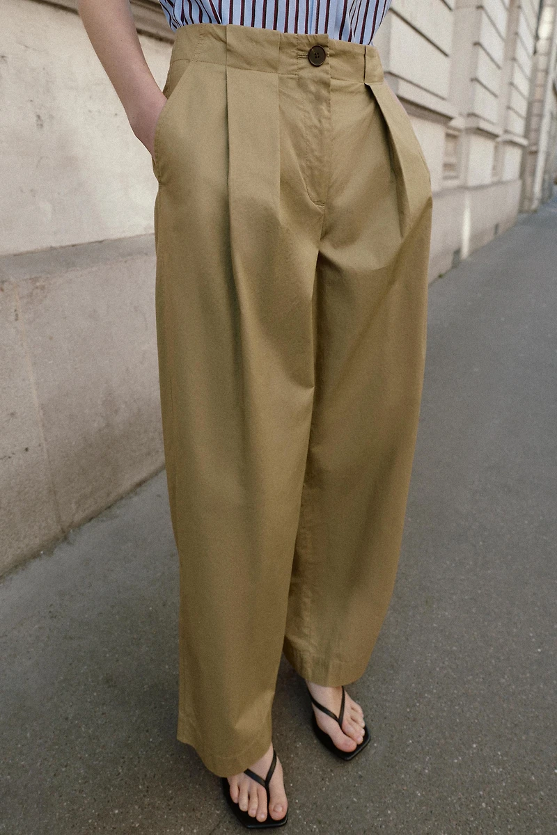PANTALON BARREL À PINCES