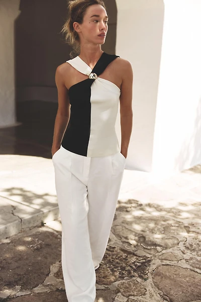 HALTER TOP WITH HARDWARE DETAIL