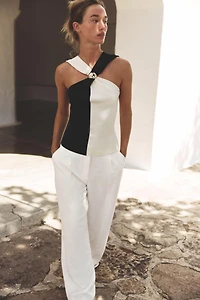 HALTER TOP WITH HARDWARE DETAIL
