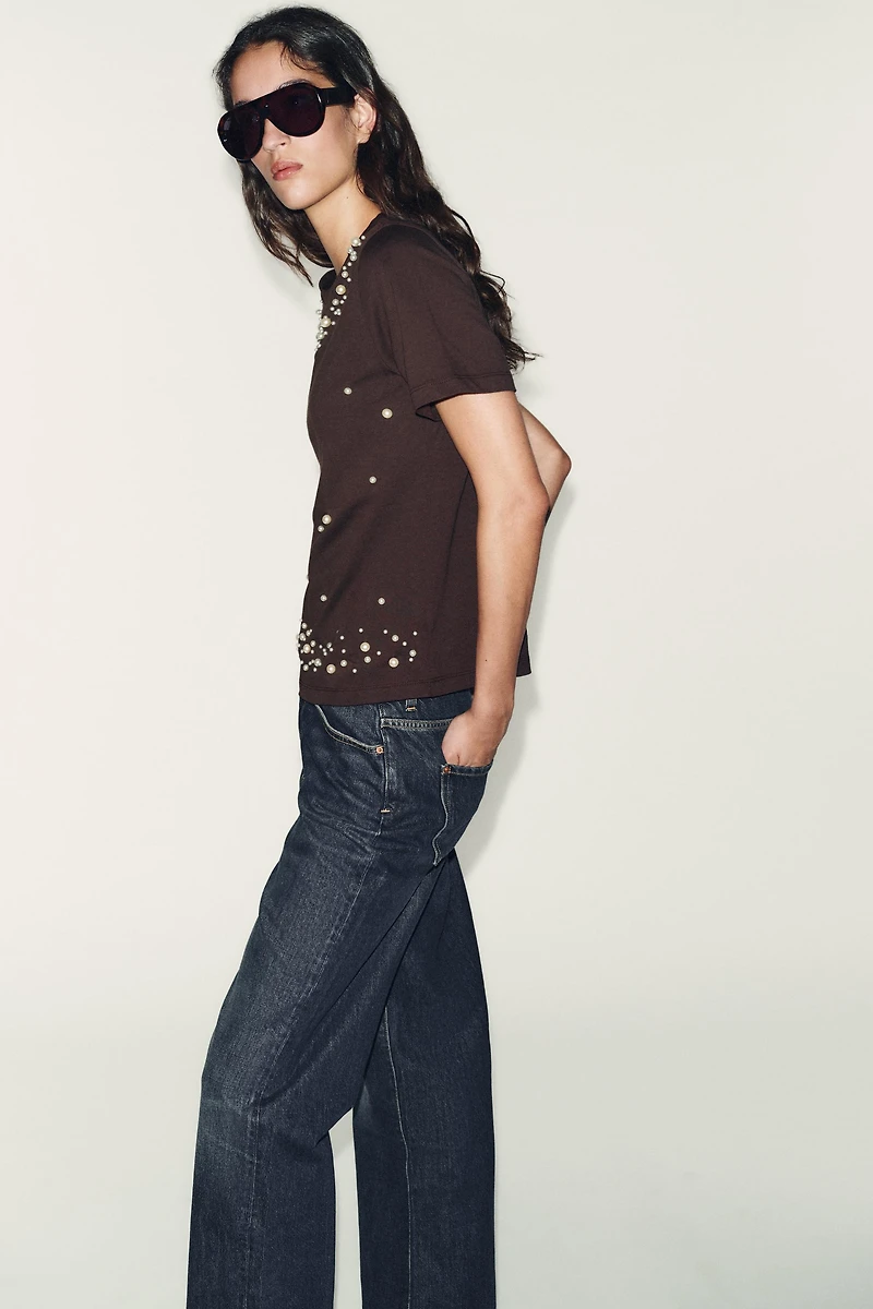 SHORT SLEEVE PEARL T-SHIRT