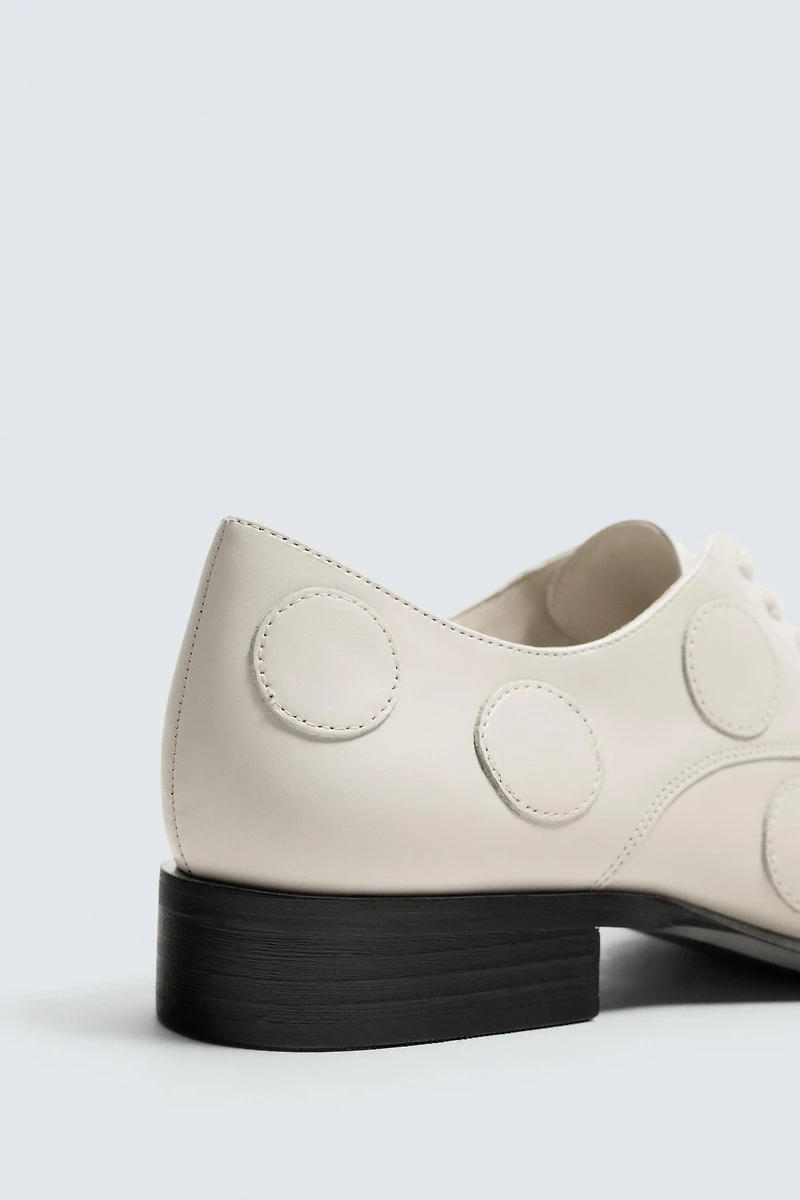 POLKA DOT LEATHER FLAT SHOES HARRY LAMBERT FOR ZARA x DISNEY