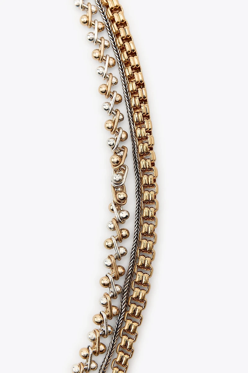3-PACK OF COMBINED CHAIN NECKLACES