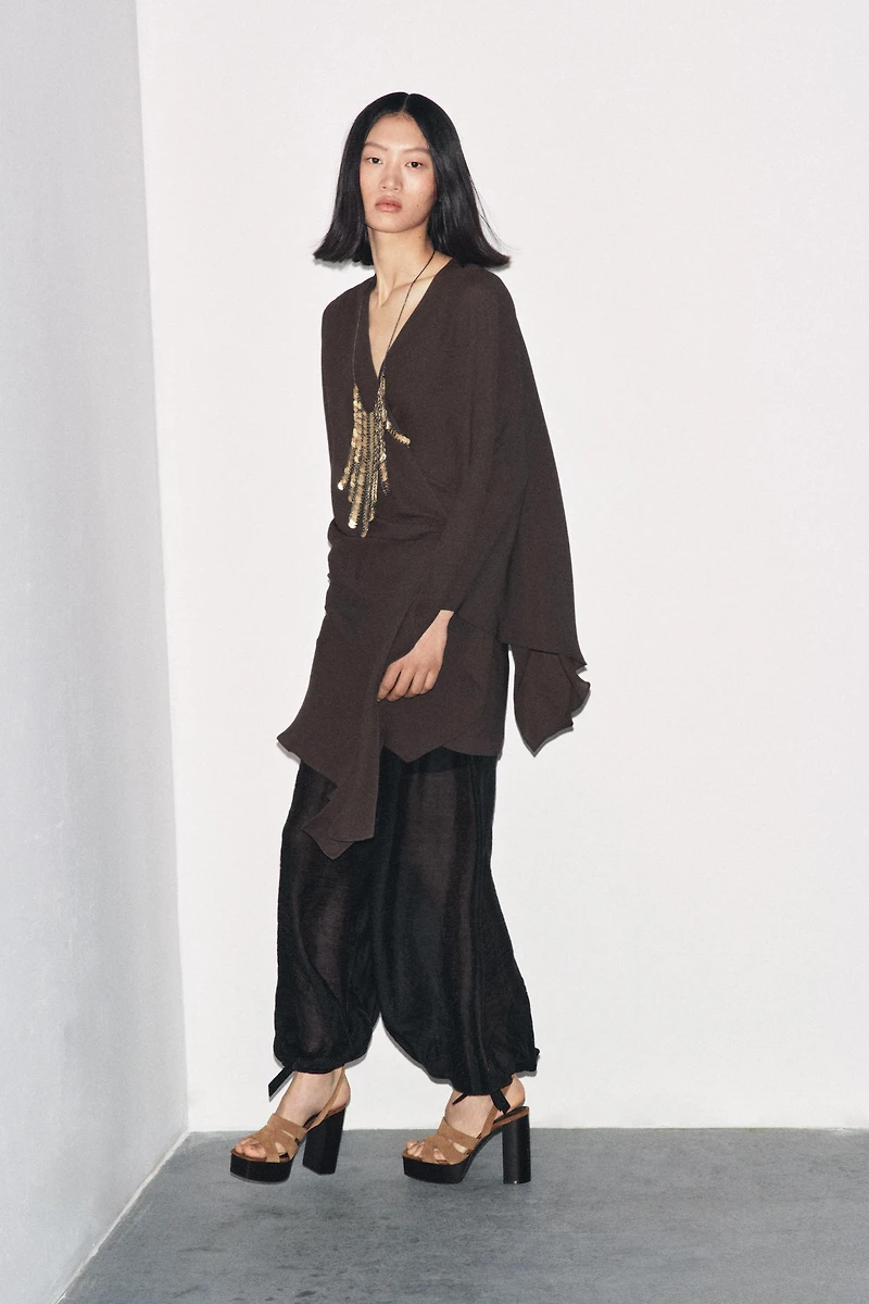 ZW COLLECTION ASYMMETRIC WRAP BLOUSE