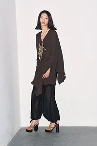 ZW COLLECTION ASYMMETRIC WRAP BLOUSE
