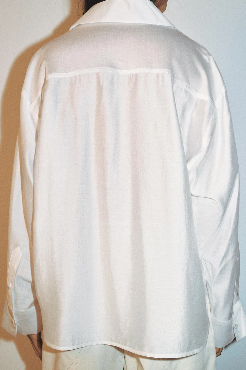 CHEMISE SATINÉE OVERSIZE