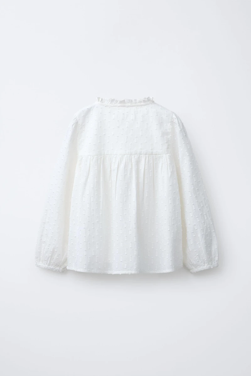 CHEMISE ROMANTIQUE EN PLUMETIS