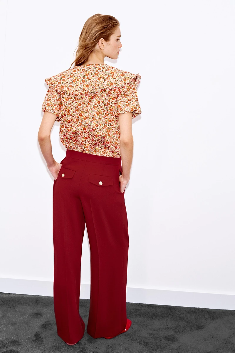 PANTALON LARGE À PINCES