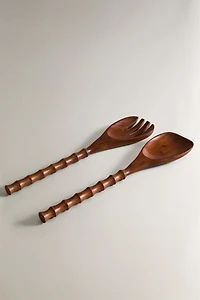 ENSEMBLE COUVERTS À SALADE EN BOIS (LOT DE 2)