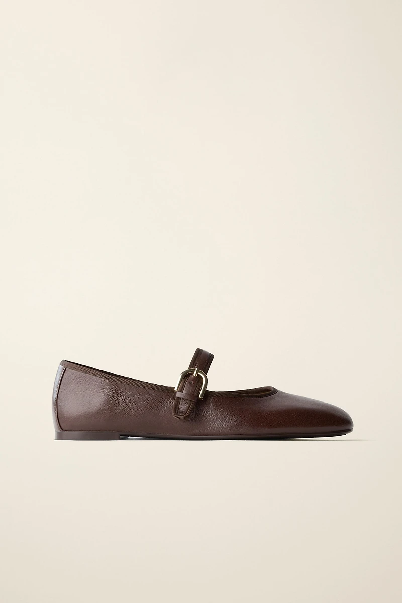 LEATHER BALLET FLATS CREATED BY CARAMEL LONDON X ZARA