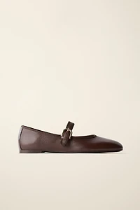 LEATHER BALLET FLATS CREATED BY CARAMEL LONDON X ZARA