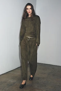 PANTALON BALLON EFFET DAIM