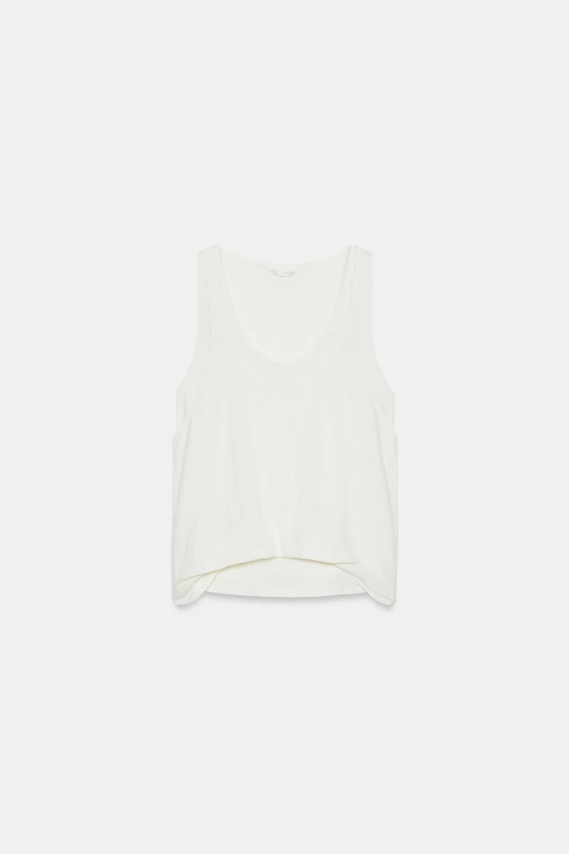 COTTON AND LINEN BLEND TOP