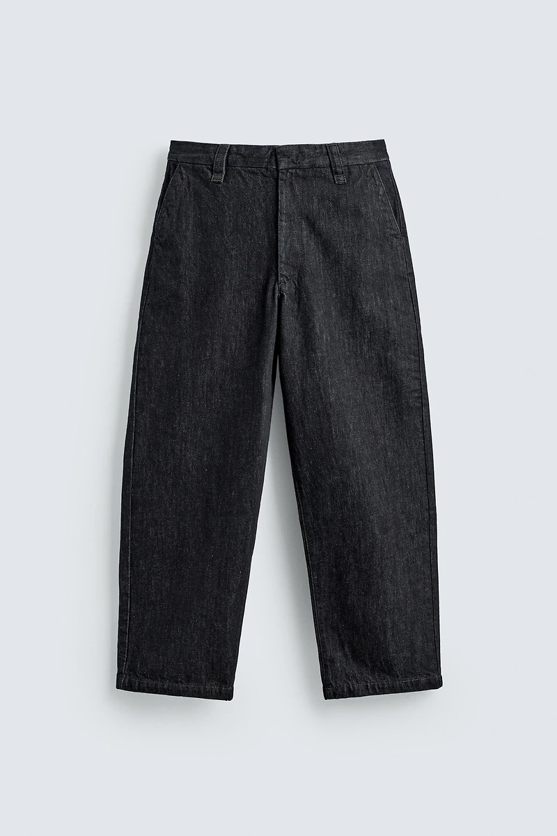 RELAXED FIT DENIM CHINO PANTS