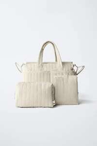 STRIPED MATERNITY BAG