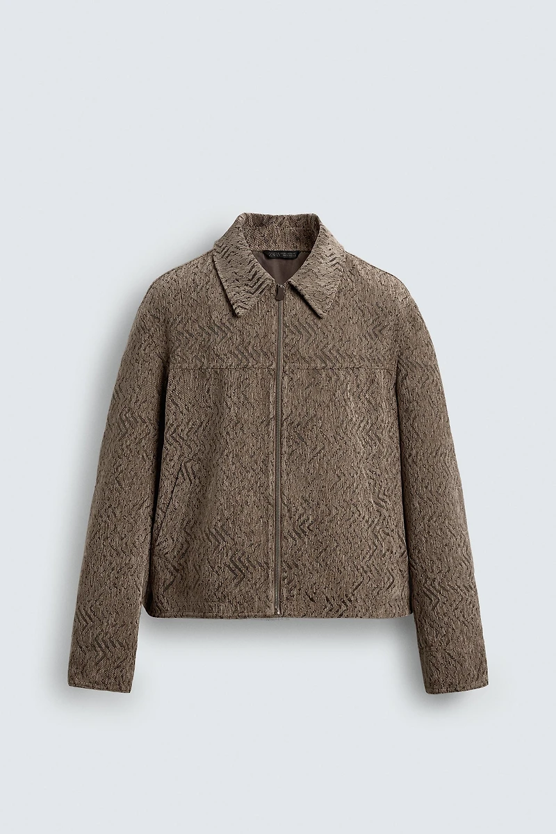 TEXTURED JACQUARD JACKET
