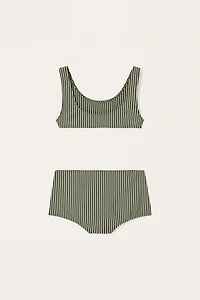 STRIPED HIGH-WAISTED BIKINI TOP LIMITED EDITION