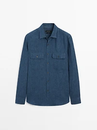 Chemise regular fit délavée