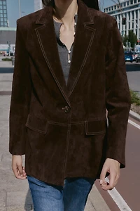 BLAZER 100 % CUIR DROIT