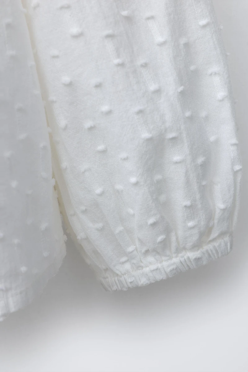 ROMANTIC SWISS DOT SHIRT