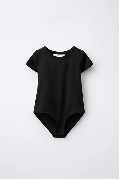 SHORT-SLEEVE POLYAMIDE BODYSUIT