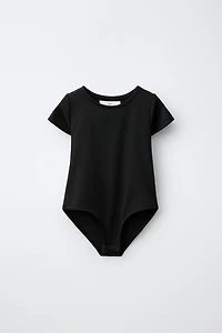 SHORT-SLEEVE POLYAMIDE BODYSUIT