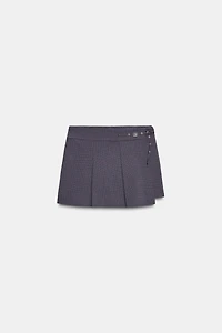 PLAID PLEATED SKORT