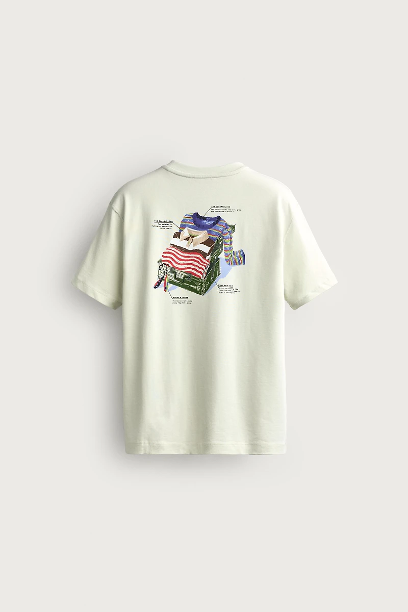RELAXED FIT HOOK EMBROIDERY T-SHIRT