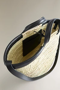 LEATHER DETAIL TOTE BAG