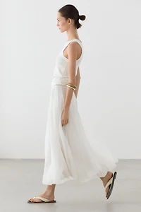 Jupe midi ample et fluide