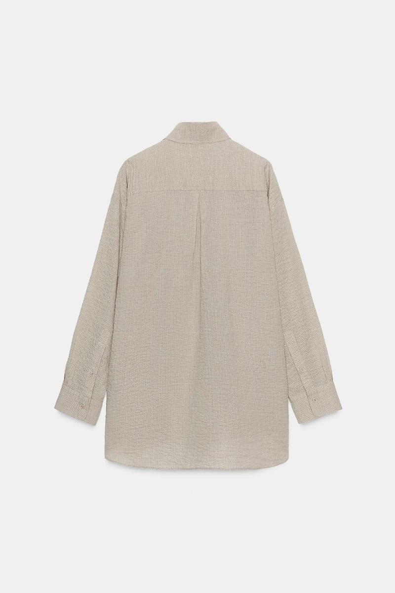 ZW COLLECTION TEXTURED OVERSIZED SHIRT