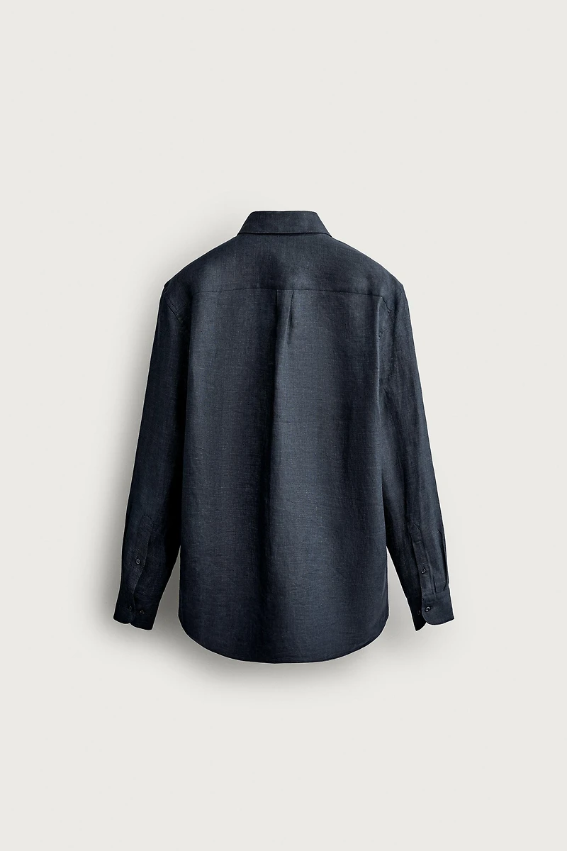 100% LINEN REGULAR FIT SHIRT