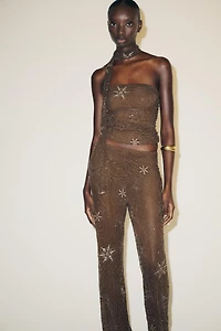 BEADED SEQUIN PANTS