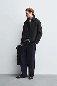 ZIPPERED TEXTURED JACKET